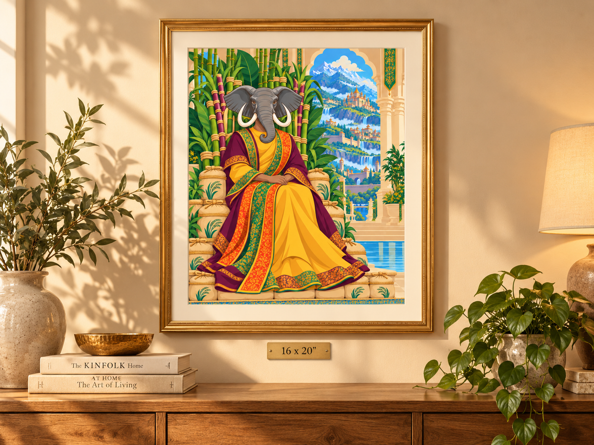 Animal Kingdom: Elephant — Throne of Strength Digital Art Print