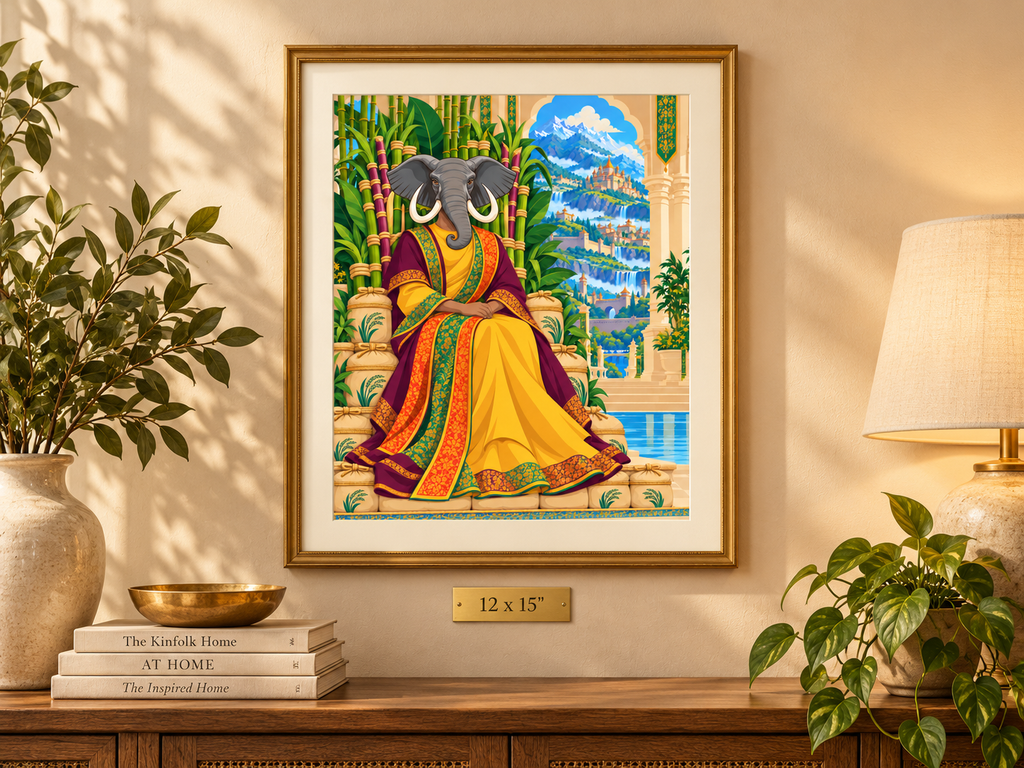 Animal Kingdom: Elephant — Throne of Strength Digital Art Print