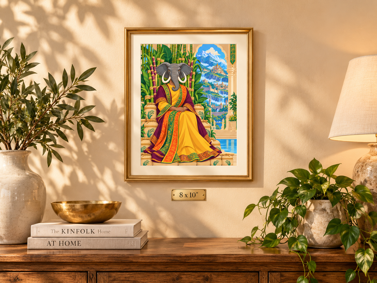Animal Kingdom: Elephant — Throne of Strength Digital Art Print